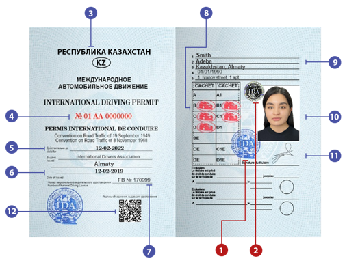 Международное водительское удостоверение | International Drivers  Association в Казахстане
