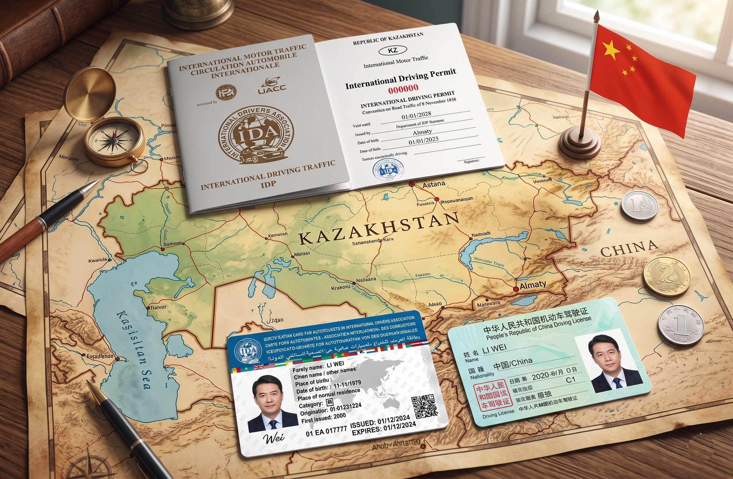 Международные права (МВУ) для граждан Китая в Казахстане